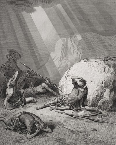 De bekering van St. Paulus, Handelingen 9:1-6, illustratie uit Dore