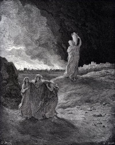 De vernietiging van Sodom door Gustave Dore