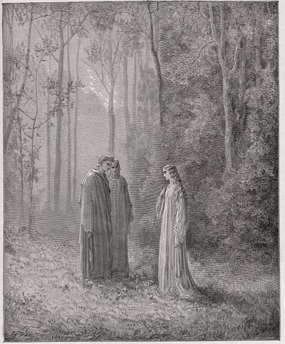 Purgatorio, Canto 5: Dante spreekt met Pia de Tolomei (Illustratie door Gustave Doré) door Gustave Dore