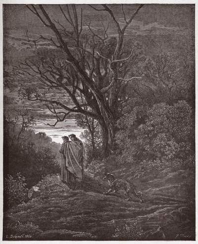 De Goddelijke Komedie (La Divina Commedia, La Divine Comedie), Inferno, Canto 1: De wolvin verschijnt - door Dante Alighieri (1265-1321) - Illustratie door Gustave Doré (1832-1883) door Gustave Dore