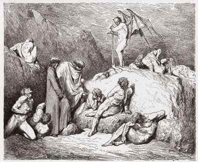 De Goddelijke Komedie (La Divina Commedia), Inferno, Canto 28: Verminkte zaaier van tweedracht in de negende bolgia - door Dante Alighieri (1265-1321) - Illustratie door Gustave Doré (1832-1883) door Gustave Dore