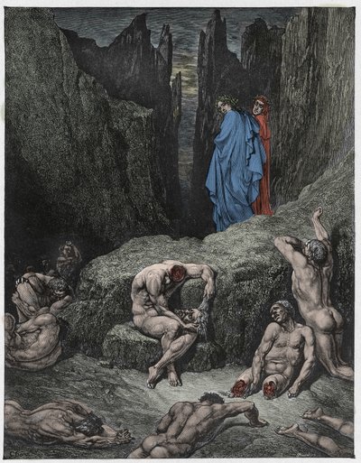 De Goddelijke Komedie (La Divina Commedia), Inferno, Canto 29: Virgil berispt Dante