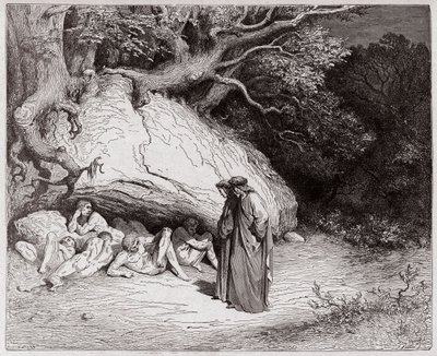 De Goddelijke Komedie (La Divina Commedia, La Divine Comedie), Inferno, Canto 4: De onschuldige zielen in Limbo - door Dante Alighieri (1265-1321) - Illustratie door Gustave Doré (1832-1883) door Gustave Dore