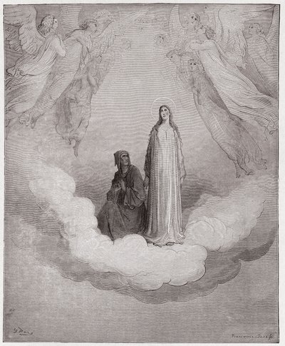 De Goddelijke Komedie (La Divina Commedia), Paradiso, Canto 21: Zalige Beatrice in de zevende cirkel - door Dante Alighieri (1265-1321) - Illustratie door Gustave Doré (1832-1883) door Gustave Dore
