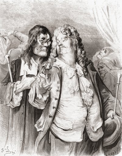 De dokters, uit een late 19e-eeuwse editie van Fables de La Fontaine (houtsnede) door Gustave Dore