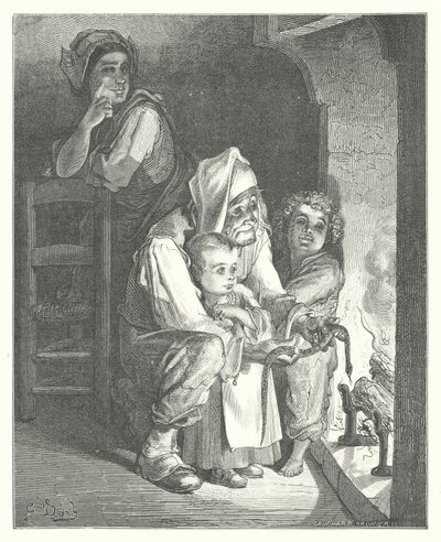 De Fabels van La Fontaine: De Boer en de Slang door Gustave Dore