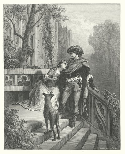 De Fabels van La Fontaine: De Twee Duiven door Gustave Dore