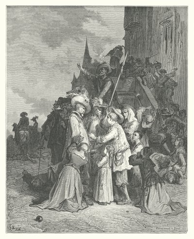 De Fabels van La Fontaine: De Gieren en de Duiven door Gustave Dore