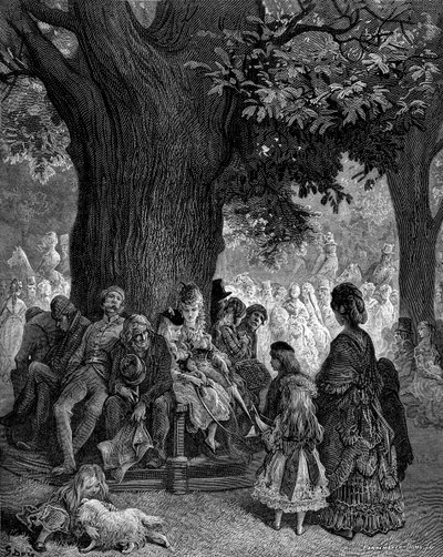 De grote boom - Kensington Gardens door Gustave Dore