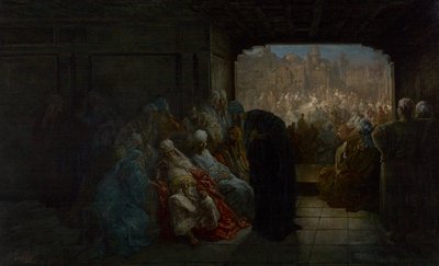 Het huis van Kajafas, 1875 door Gustave Dore