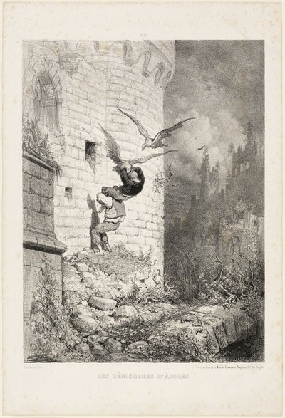De jagers van adelaarsnesten door Gustave Dore
