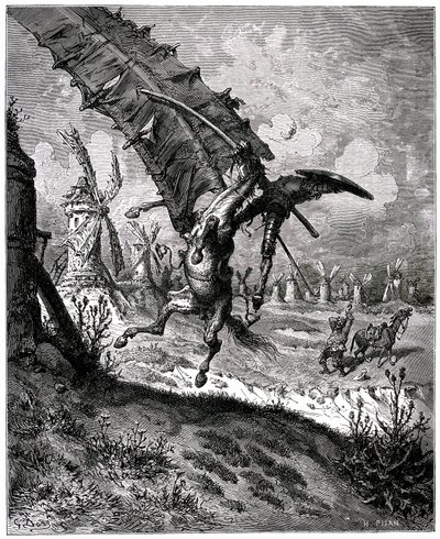 De vernuftige edelman Don Quichot van het Kanaal door Miguel de Cervantes door Gustave Dore