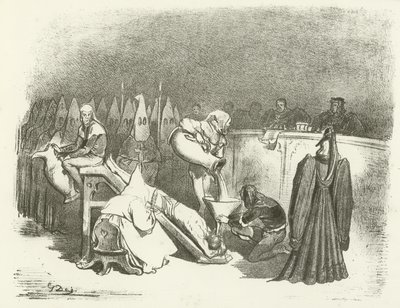 De Inquisitie - Marteling door Water (gravure) door Gustave Dore
