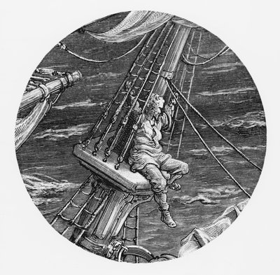 De Zeeman hoog in het achterschip, scène uit 
