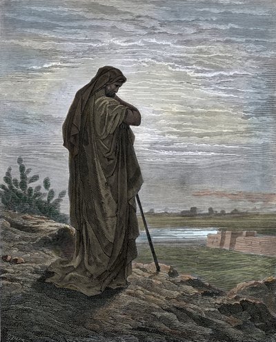 De profeet Amos Gravure uit “De Bijbel” door Gustave Dore (1832-1883) door Gustave Dore