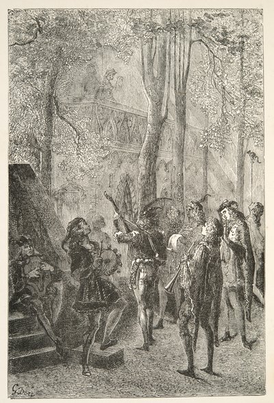 De Vreugde van het Huwelijk van Sir Gareth, uit Verhalen van de Dagen van Koning Arthur door Charles Henry Hanson, pub.1898 door Gustave Dore