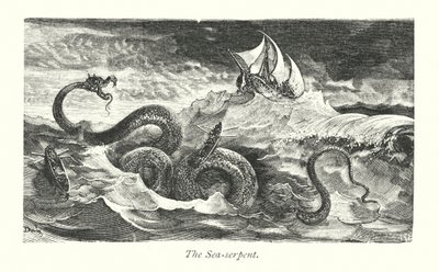 De zeeslang (gravure) door Gustave Dore