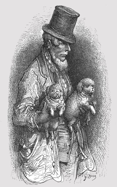 De West End hondenliefhebber, 1872 door Gustave Dore