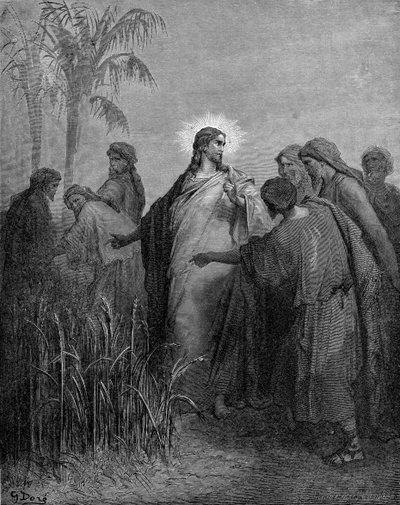 De discipelen plukken koren op de sabbat door Gustave Dore