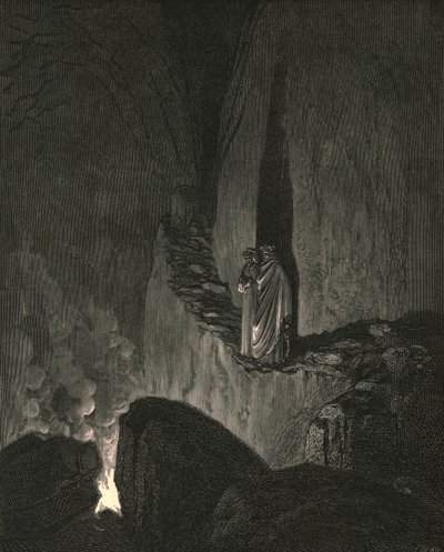 De gids, die merkte hoe ik aandachtig keek, begon aldus, c1890 door Gustave Dore