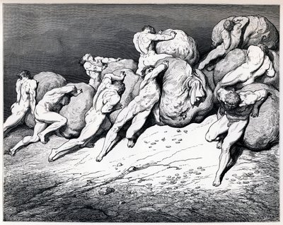 De hamsteraars en verkwisters, 1857 door Gustave Dore