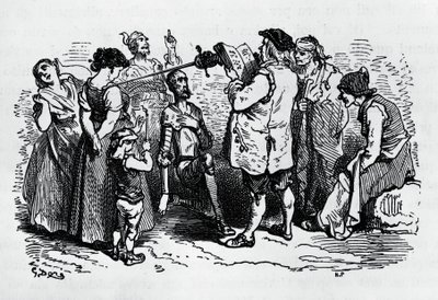 De inductie van Don Quichot, geïllustreerd door Gustave Doré door Gustave Dore