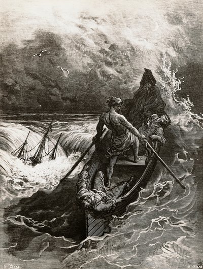 De zeeman, uit de Rime of the Ancient Mariner, gedicht door Samuel Taylor Coleridge, illustratie door Gustave Doré door Gustave Dore