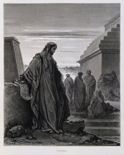 De profeet Daniël, Illustratie uit de Dore Bijbel door Gustave Dore