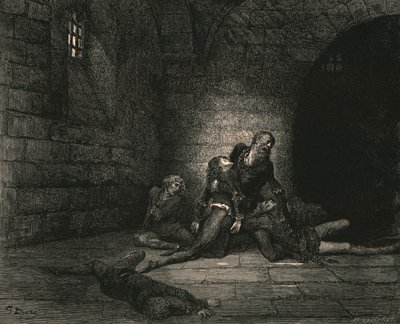 Toen Geddo zich aan mijn voeten wierp, roepend, Heb je geen hulp voor mij mijn vader!, c1890 door Gustave Dore