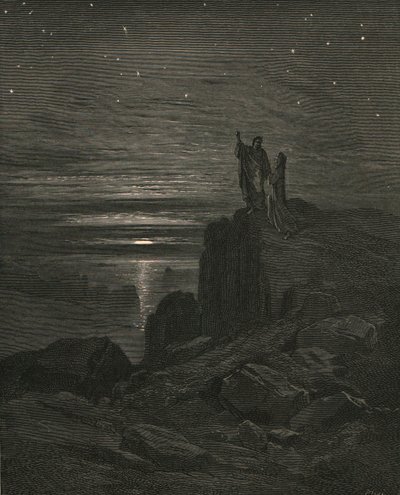 Toen we weer naar buiten kwamen, zagen we de sterren, ca. 1890 door Gustave Dore