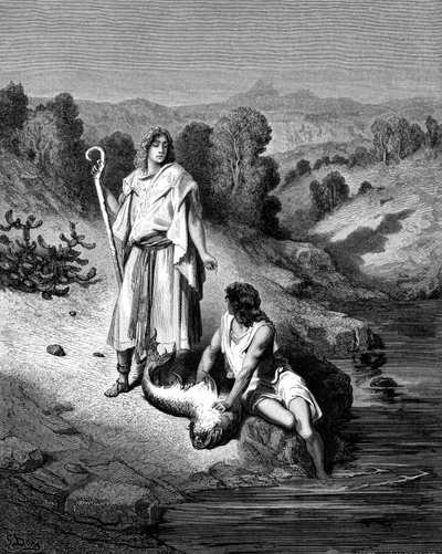 Tobias met de Aartsengel Raphael, 1865-1866 door Gustave Dore