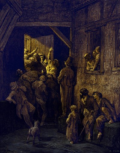 Gooi hem eruit, Ratcliff door Gustave Dore