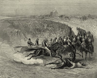 Victoriaanse Derby bij Tattenham Corner door Gustave Dore