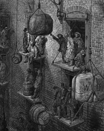 Victoriaans Londens warenhuis door Gustave Dore