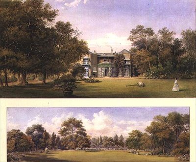 Twee uitzichten van Old Grove House, Middlesex door Gustave Ellinthorpe Sintzenich