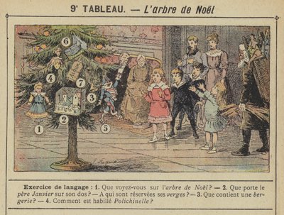 De kerstboom (kleur litho) door Gustave Fraipont