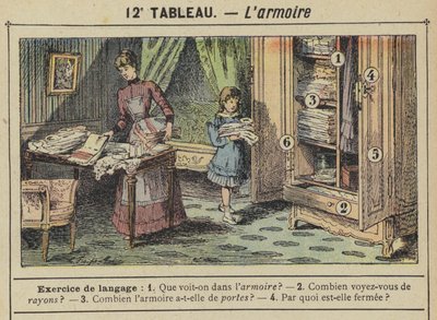 De kast (kleur litho) door Gustave Fraipont