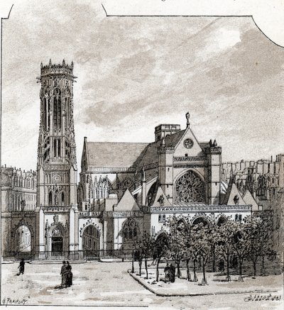 Uitzicht op de kerk van Saint Germain l