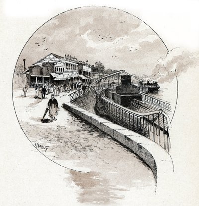 Uitzicht op de wijk Point du Jour, Boulogne-Billancourt door Gustave Fraipont