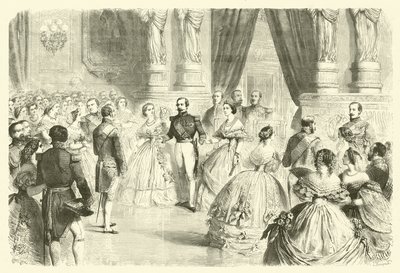 De Quadrille Dansen op een Frans Keizerlijk Hofbal door Gustave Janet