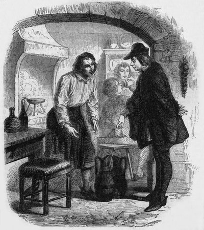 Francois Villon in een taverne door Gustave Janet