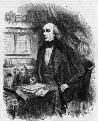 Portret van Mathieu Jose Bonaventure Orfila (1787-1853), Franse arts en chemicus. Gravure door Gustave Janet door Gustave Janet