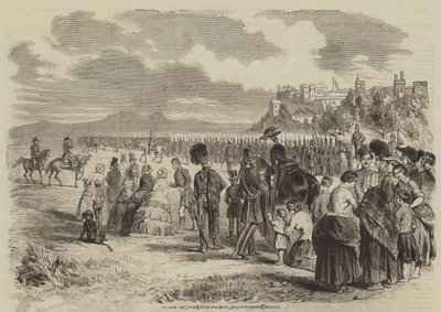 Review van de Stirling en Clackmannan Militie door Gustave Janet