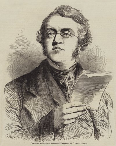 William Makepeace Thackeray, auteur van Vanity Fair door Gustave Janet