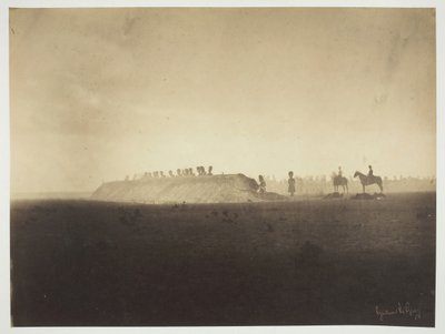 Chalons Encampment: Manoeuvres op 3 oktober, 1857 door Gustave Le Gray
