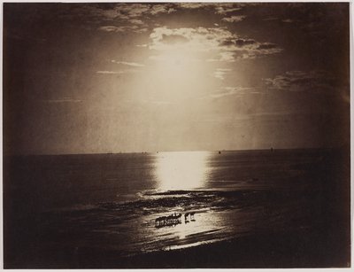 Le soleil couronné, Normandië, 1856-59 door Gustave Le Gray