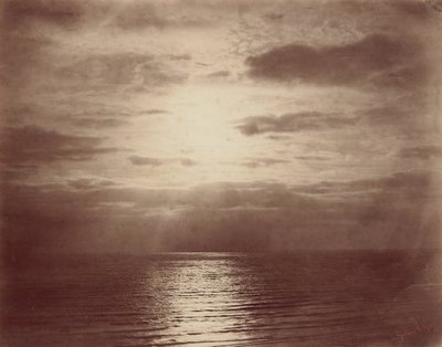 Zonlicht effect in de wolken-oceaan door Gustave Le Gray
