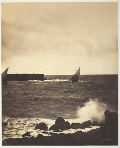 De brekende golf, 1857 door Gustave Le Gray