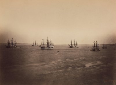 De Franse en Engelse Vloten, Cherbourg door Gustave Le Gray