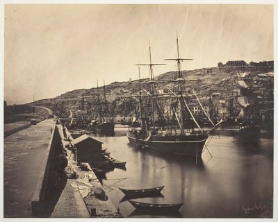 De haven en stad Sète-Mediterranean door Gustave Le Gray